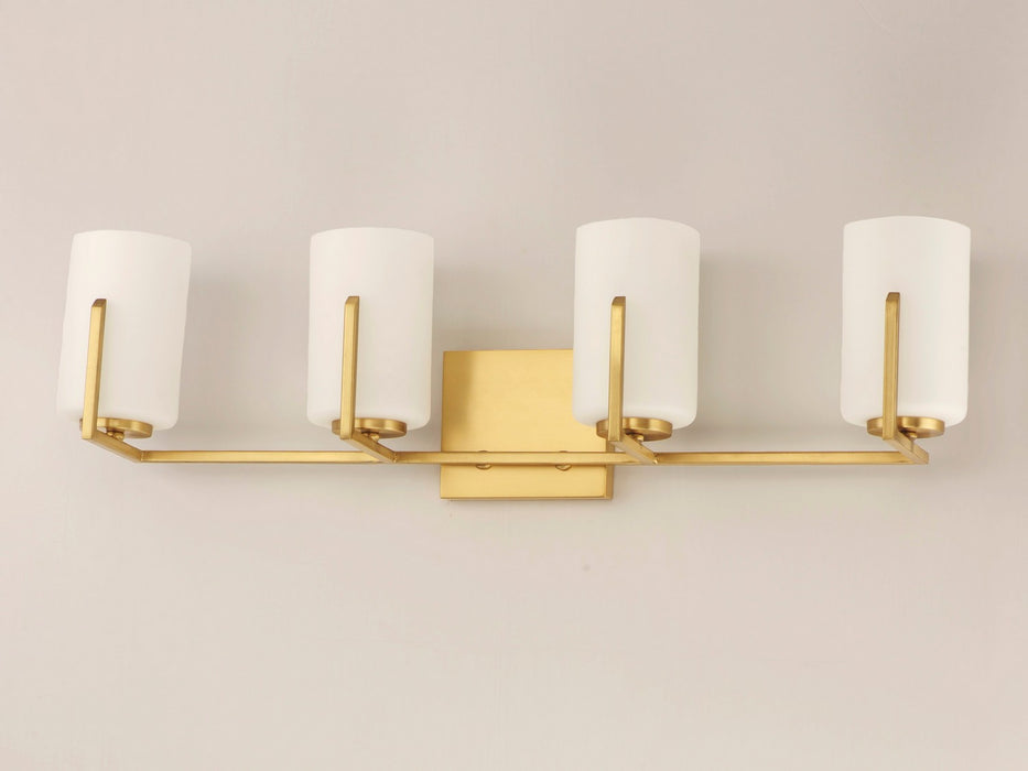 Maxim 21284SWSBR Four Light Bath Vanity, Satin Brass