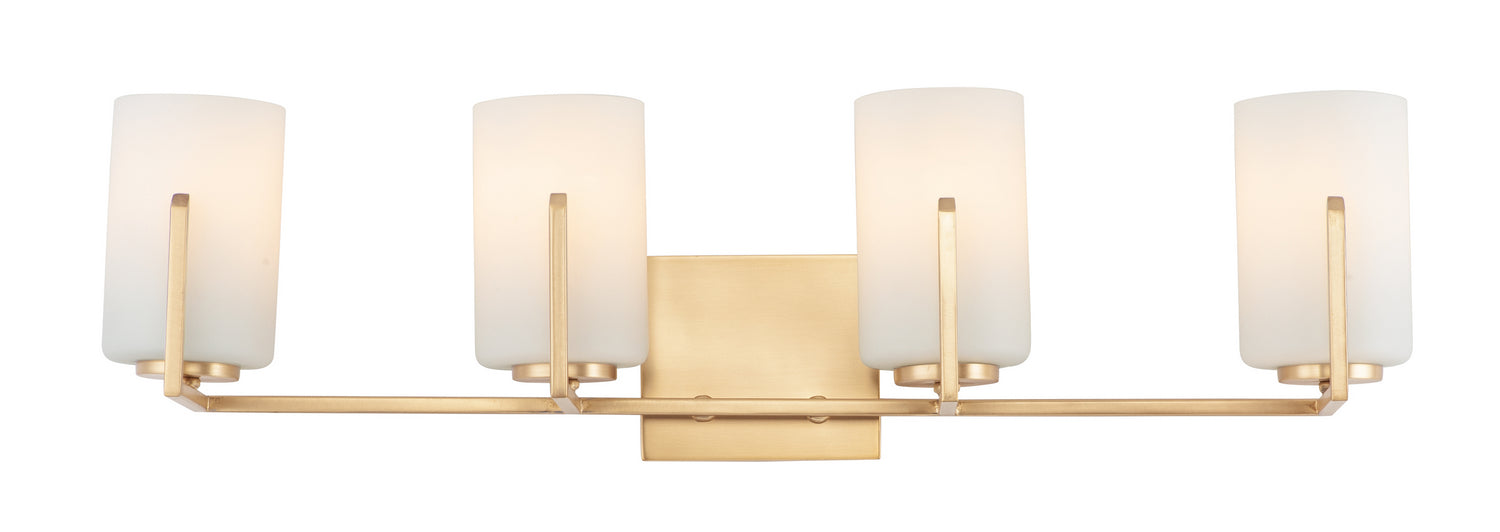 Maxim 21284SWSBR Four Light Bath Vanity, Satin Brass
