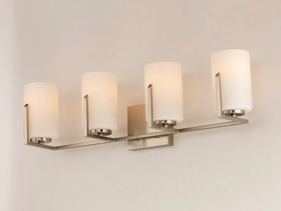 Maxim 21284SWSN Four Light Bath Vanity, Satin Nickel