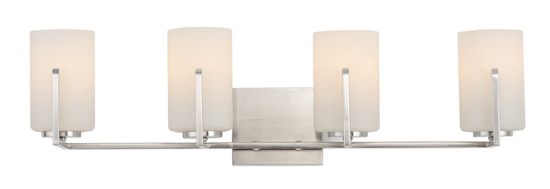 Maxim 21284SWSN Four Light Bath Vanity, Satin Nickel