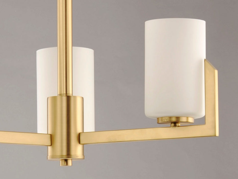 Maxim 21285SWSBR Three Light Chandelier, Satin Brass