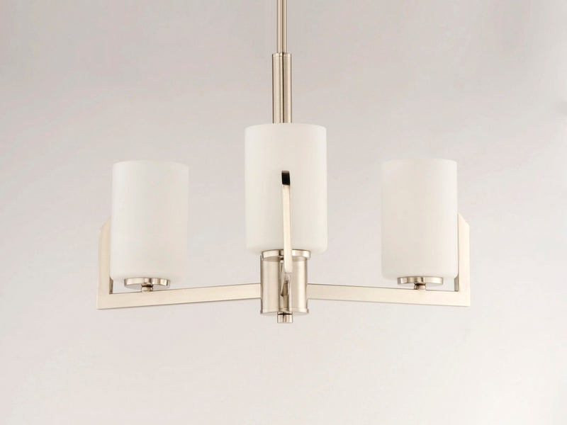 Maxim 21285SWSN Three Light Chandelier, Satin Nickel