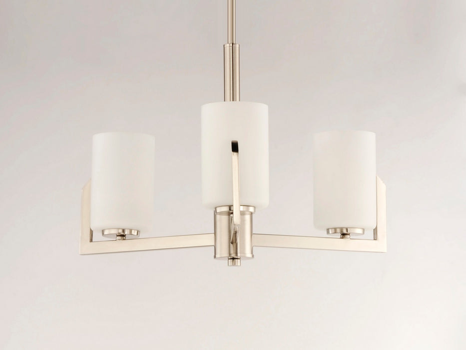 Maxim 21285SWSN Three Light Chandelier, Satin Nickel