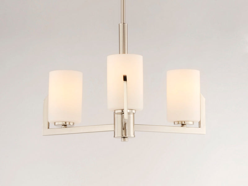 Maxim 21285SWSN Three Light Chandelier, Satin Nickel