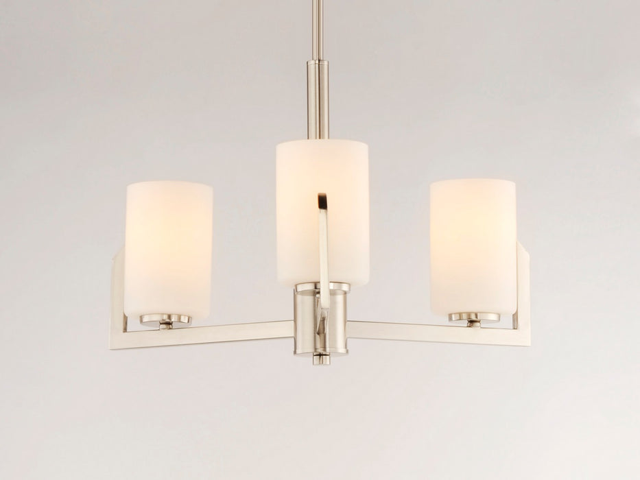 Maxim 21285SWSN Three Light Chandelier, Satin Nickel