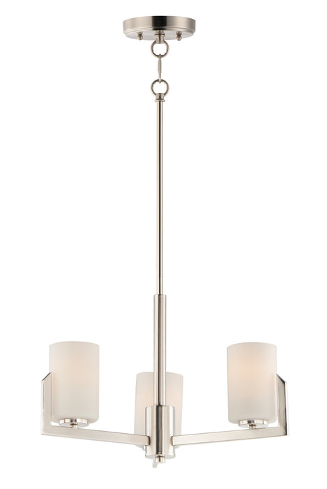 Maxim 21285SWSN Three Light Chandelier, Satin Nickel