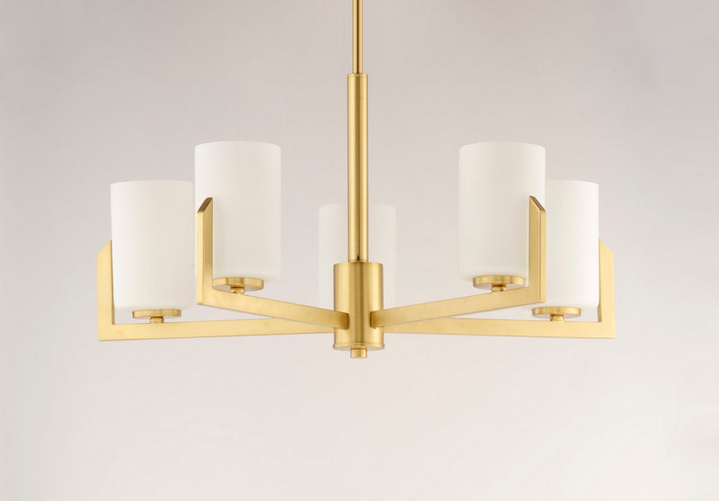 Maxim 21286SWSBR Five Light Chandelier, Satin Brass