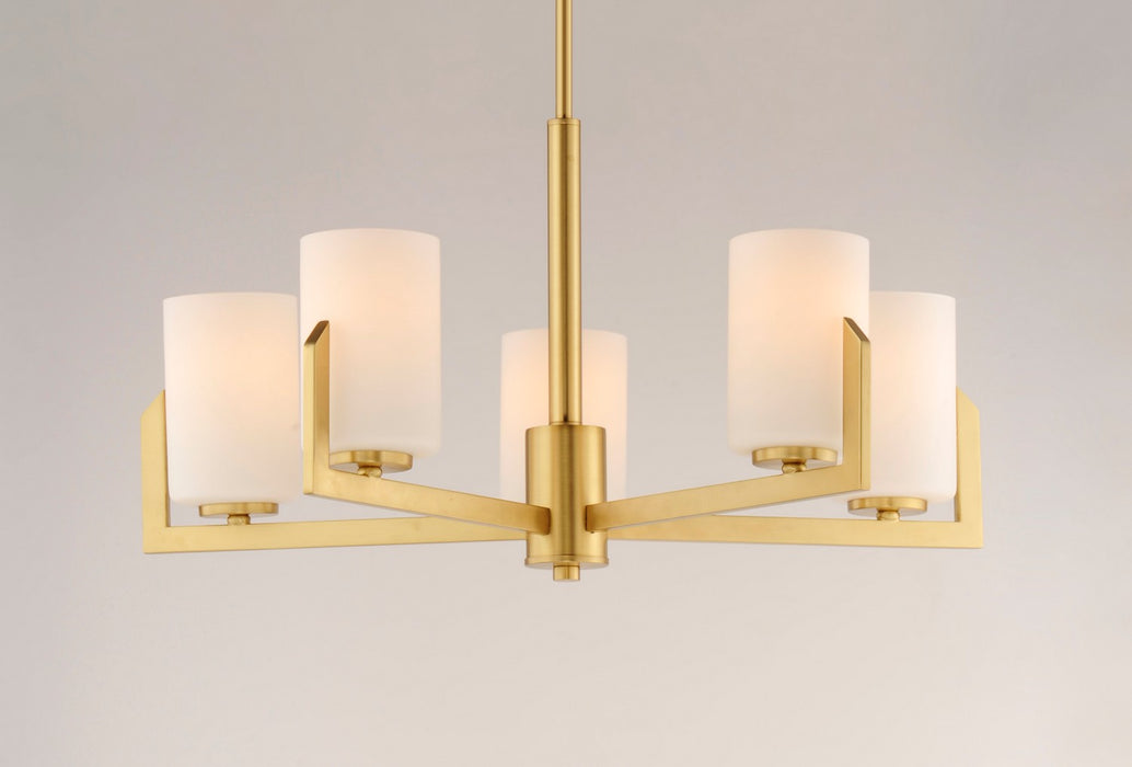 Maxim 21286SWSBR Five Light Chandelier, Satin Brass