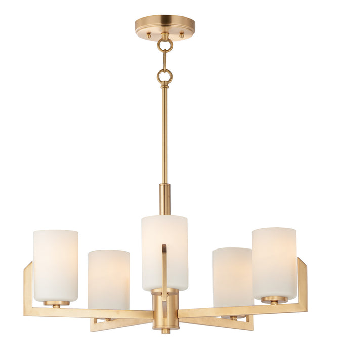 Maxim 21286SWSBR Five Light Chandelier, Satin Brass