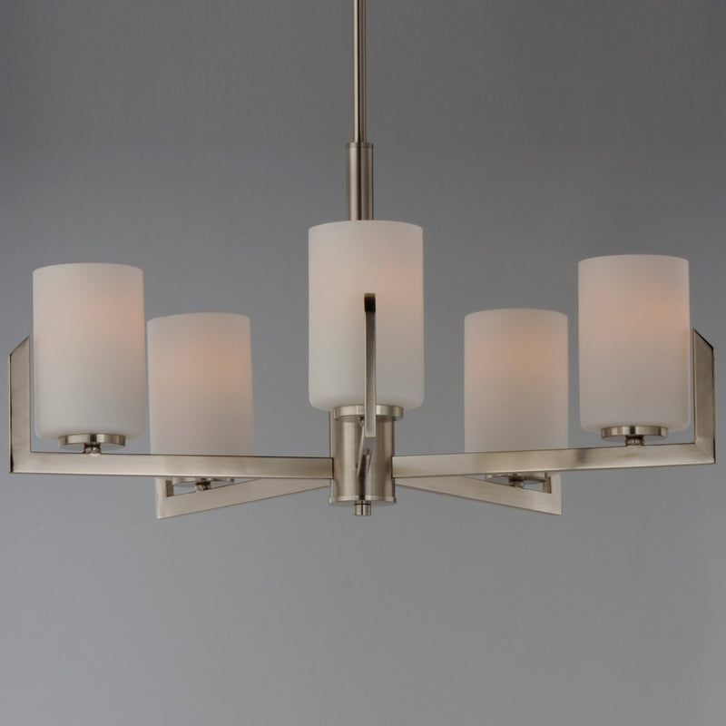 Maxim 21286SWSN Five Light Chandelier, Satin Nickel