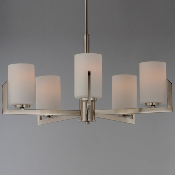 Maxim 21286SWSN Five Light Chandelier, Satin Nickel