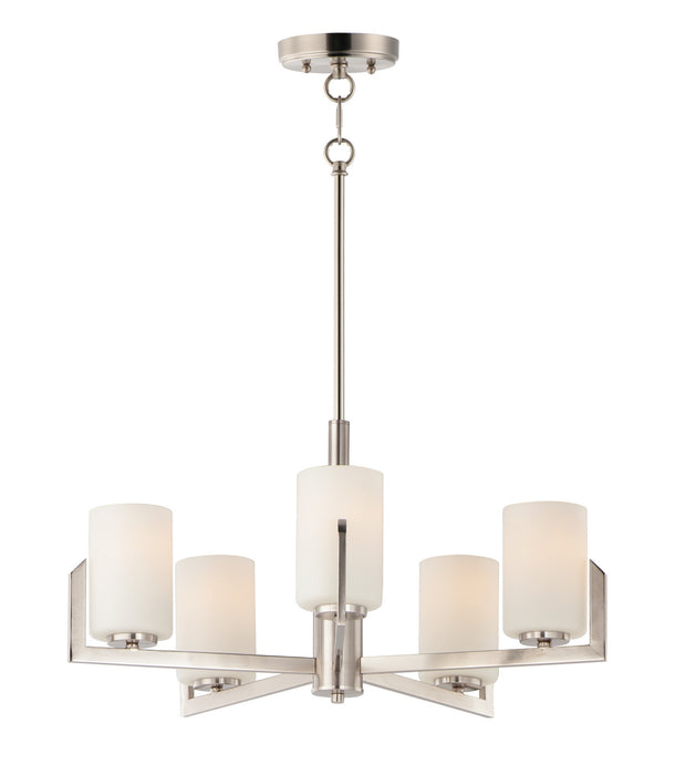 Maxim 21286SWSN Five Light Chandelier, Satin Nickel