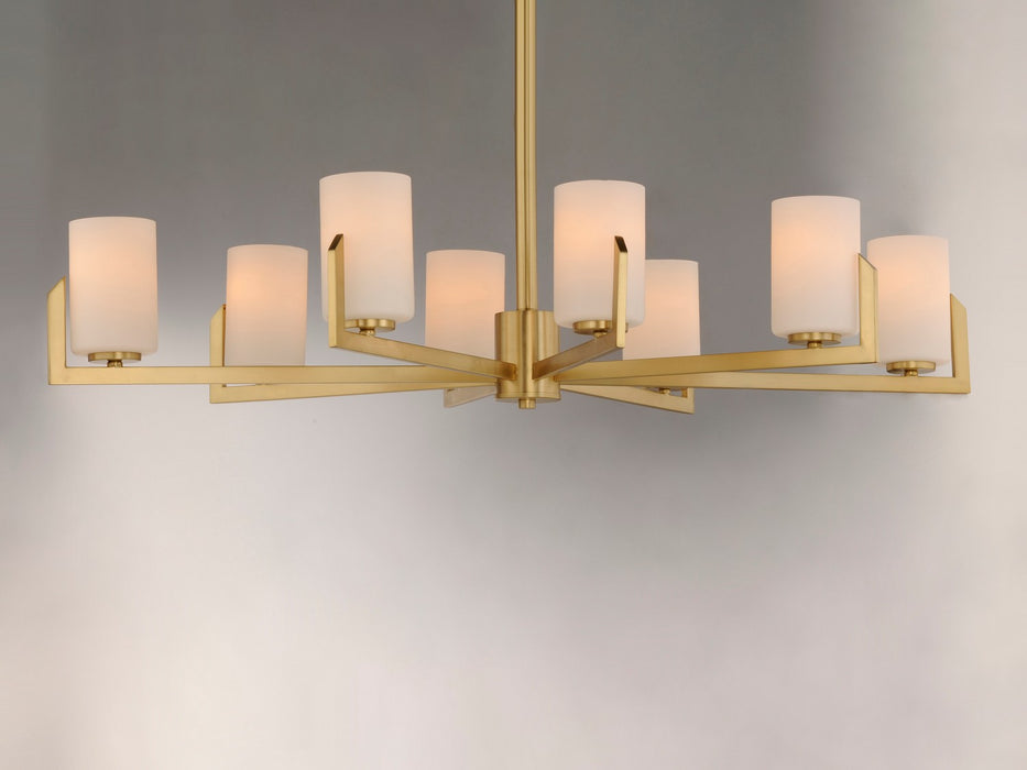 Maxim 21288SWSBR Eight Light Chandelier, Satin Brass