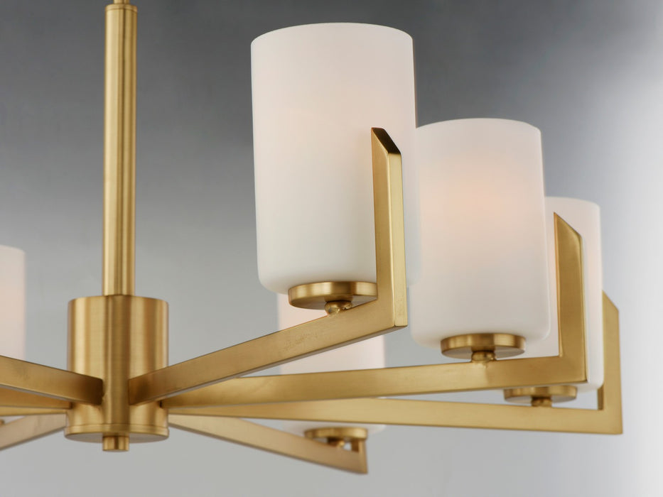 Maxim 21288SWSBR Eight Light Chandelier, Satin Brass