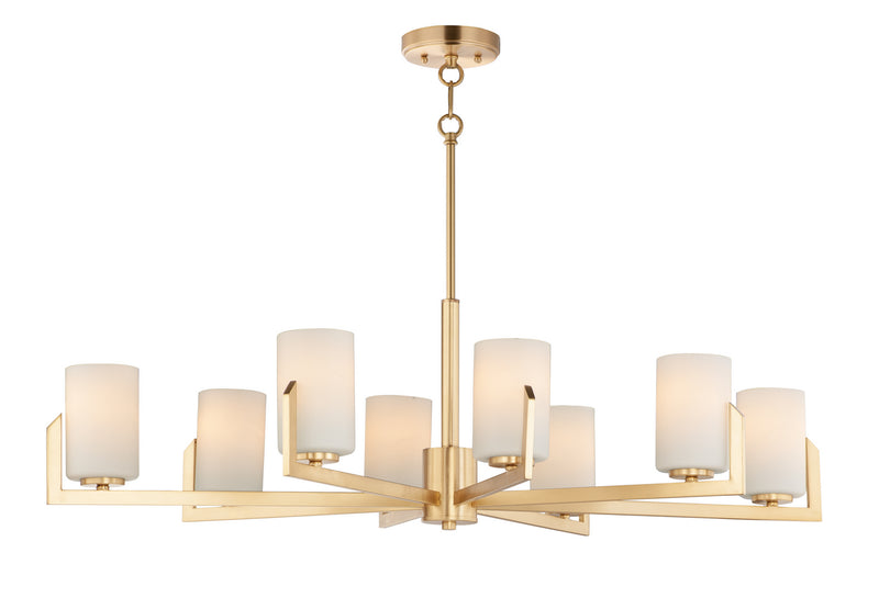Maxim 21288SWSBR Eight Light Chandelier, Satin Brass