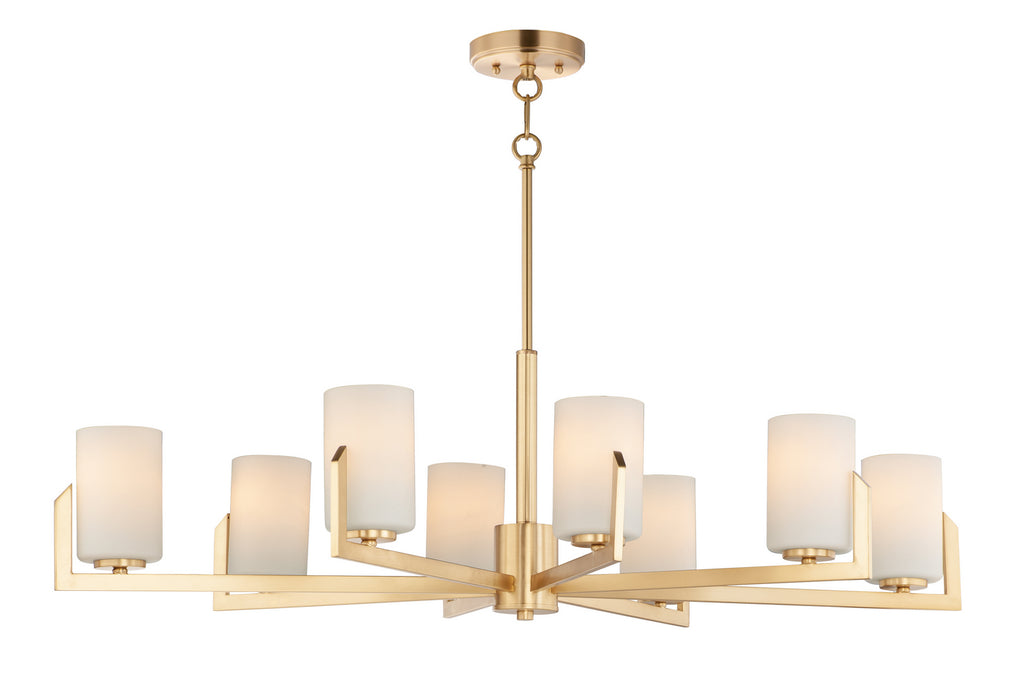 Maxim 21288SWSBR Eight Light Chandelier, Satin Brass