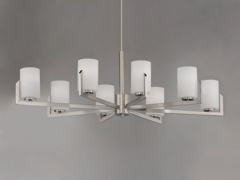 Maxim 21288SWSN Eight Light Chandelier, Satin Nickel