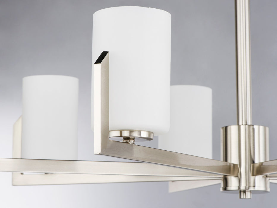Maxim 21288SWSN Eight Light Chandelier, Satin Nickel