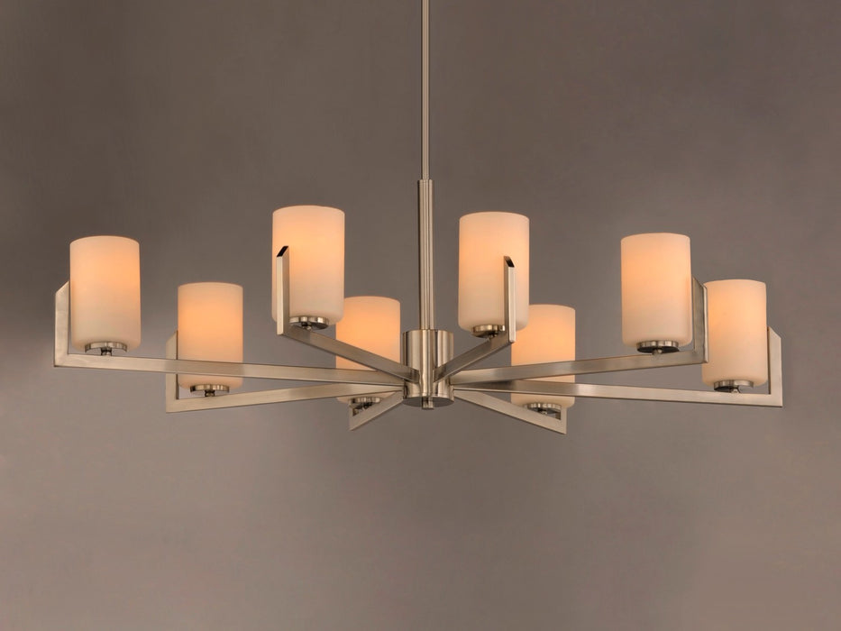 Maxim 21288SWSN Eight Light Chandelier, Satin Nickel