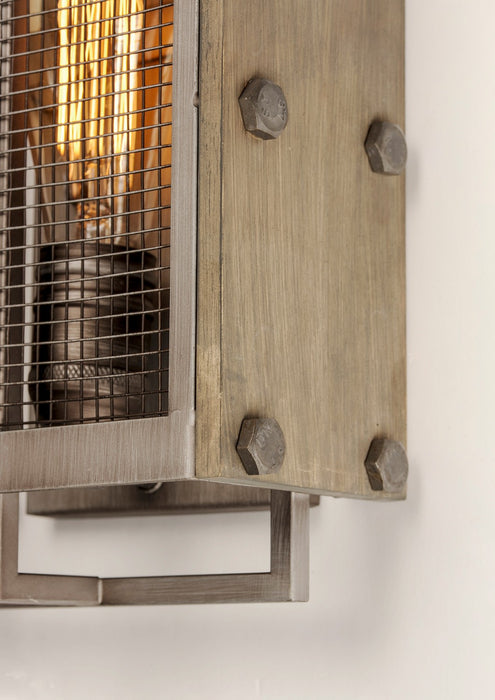 Maxim 25269BWWZ One Light Wall Sconce, Barn Wood / Weathered Zinc