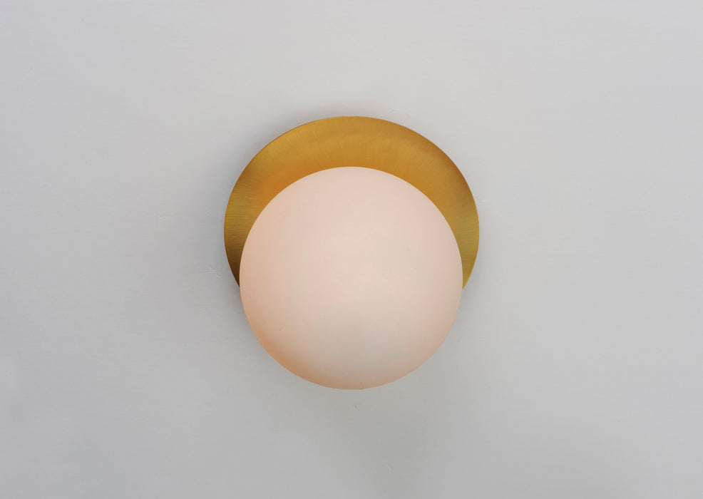 Maxim 26033SWSBRBK One Light Wall Sconce, Satin Brass / Black