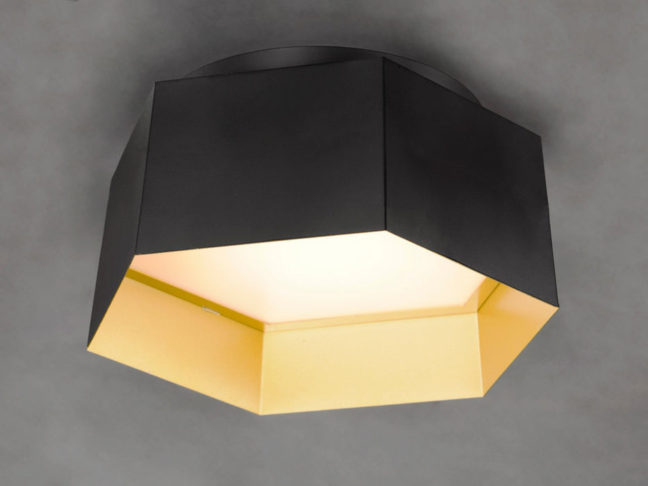 Maxim 30330BKGLD LED Flush Mount, Black / Gold