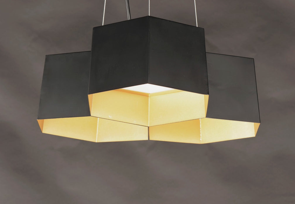 Maxim 30334BKGLD LED Chandelier, Black / Gold