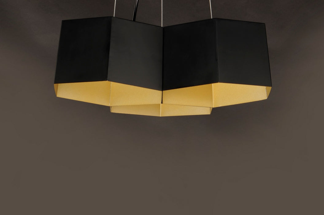 Maxim 30334BKGLD LED Chandelier, Black / Gold