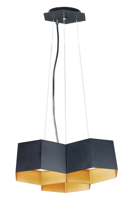 Maxim 30334BKGLD LED Chandelier, Black / Gold
