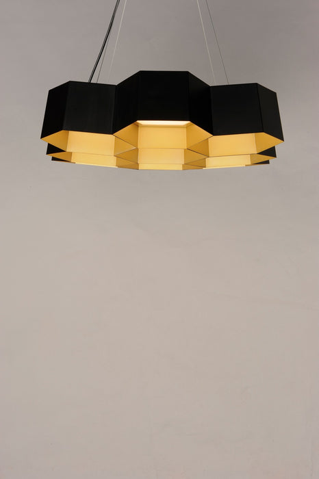 Maxim 30337BKGLD LED Chandelier, Black / Gold