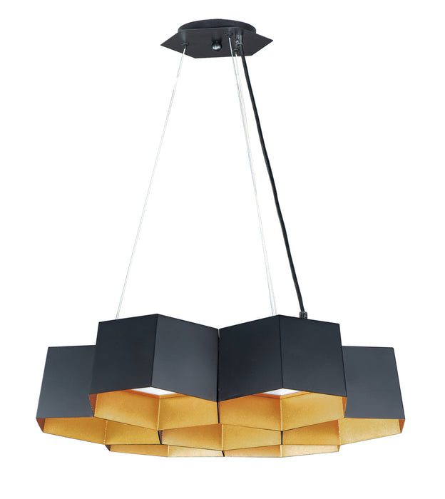 Maxim 30337BKGLD LED Chandelier, Black / Gold