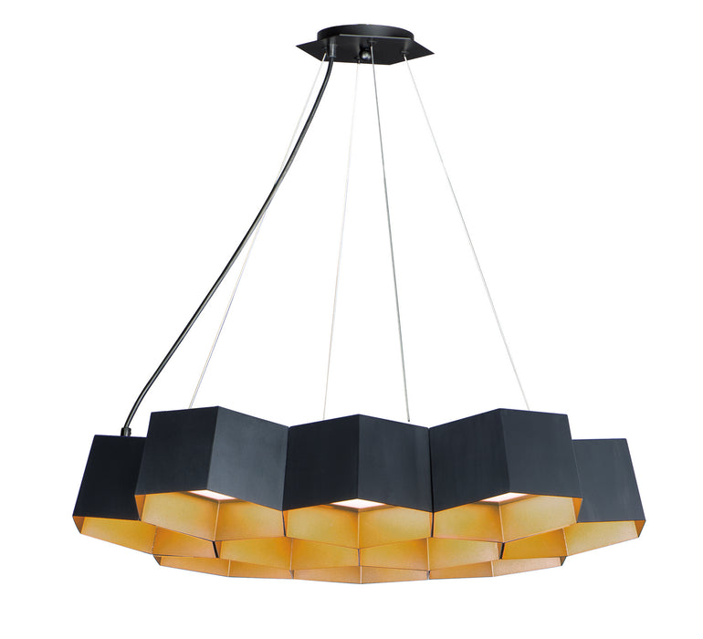 Maxim 30338BKGLD LED Chandelier, Black / Gold
