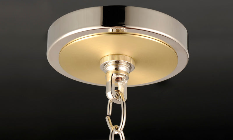 Maxim 32398OFSBRPN Eight Light Chandelier, Satin Brass / Polished Nickel