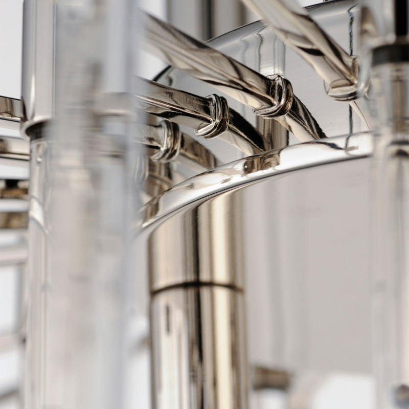 Maxim 38405CLPN Eight Light Chandelier, Polished Nickel
