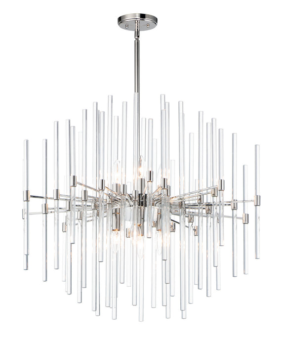 Maxim 38406CLPN Eight Light Pendant, Polished Nickel