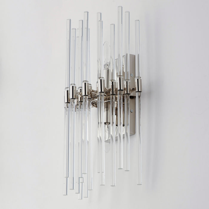 Maxim 38409CLPN Two Light Wall Sconce, Polished Nickel