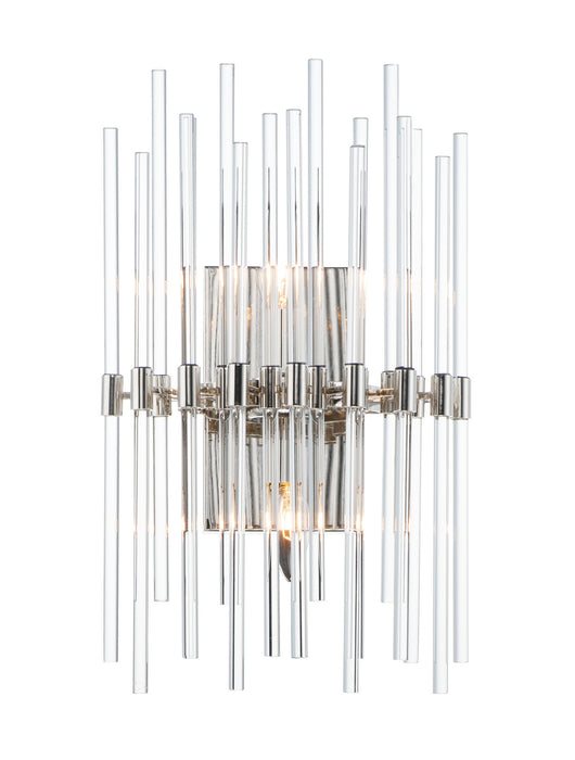 Maxim 38409CLPN Two Light Wall Sconce, Polished Nickel