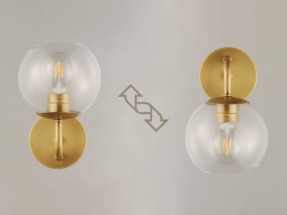 Maxim 38411CLNAB One Light Wall Sconce, Natural Aged Brass