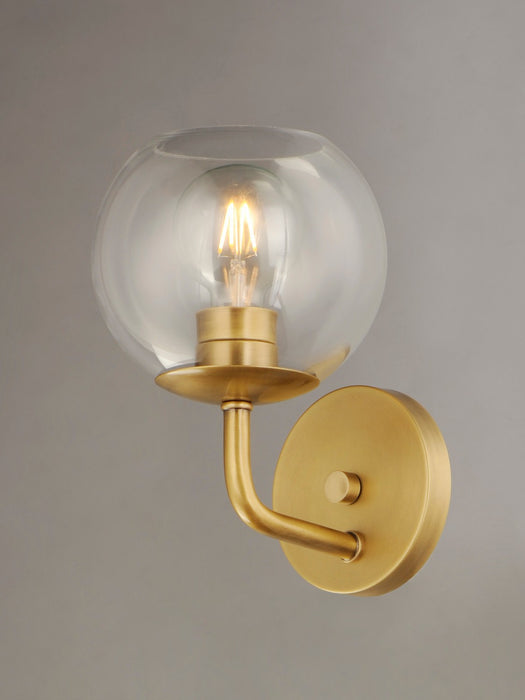 Maxim 38411CLNAB One Light Wall Sconce, Natural Aged Brass