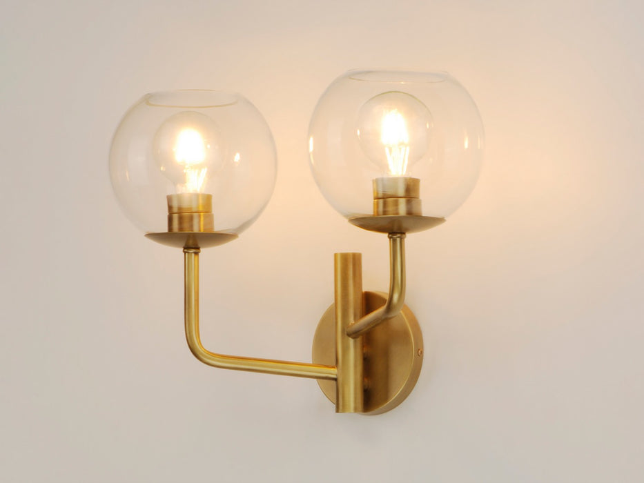 Maxim 38412CLNAB Two Light Bath Vanity, Natural Aged Brass