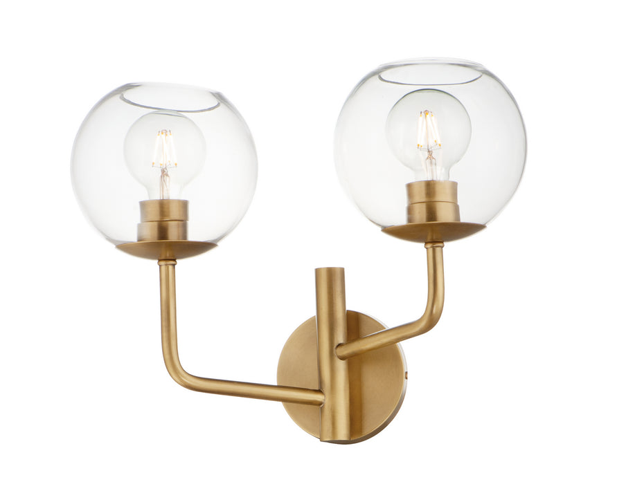 Maxim 38412CLNAB Two Light Bath Vanity, Natural Aged Brass