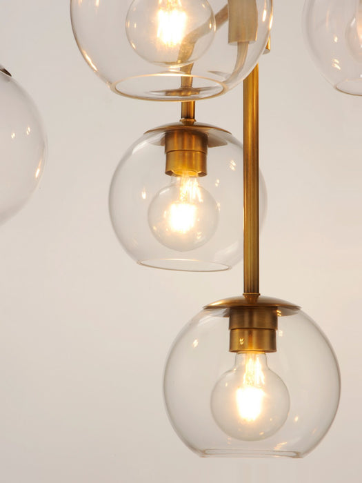 Maxim 38416CLNAB Six Light Chandelier, Natural Aged Brass