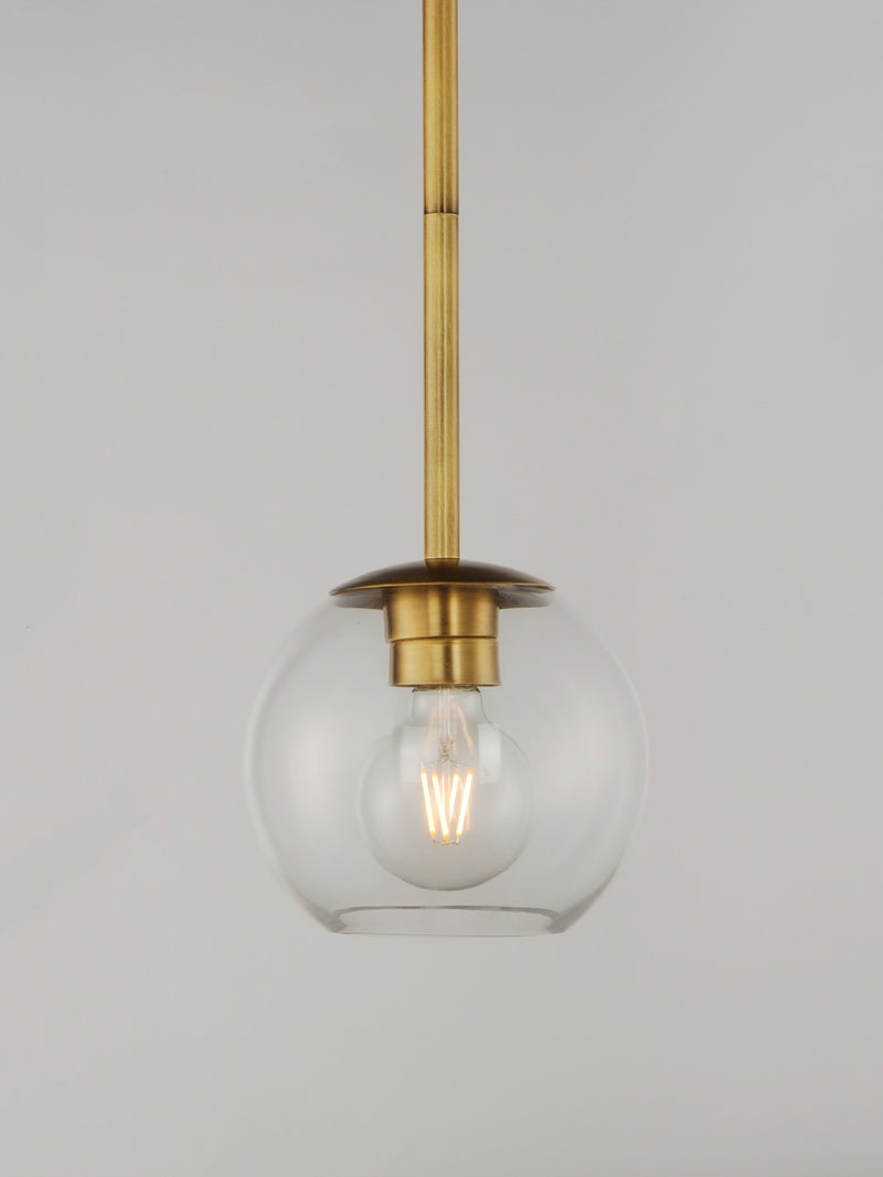 Maxim 38419CLNAB One Light Pendant, Natural Aged Brass