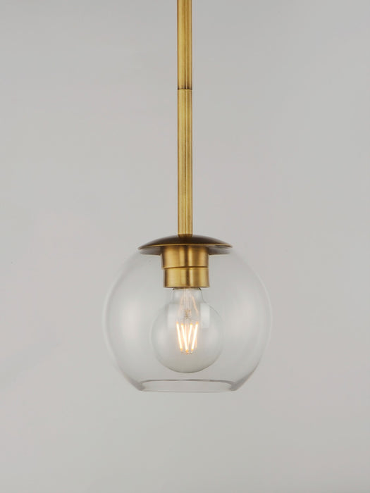 Maxim 38419CLNAB One Light Pendant, Natural Aged Brass