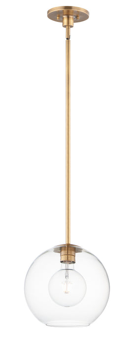 Maxim 38419CLNAB One Light Pendant, Natural Aged Brass