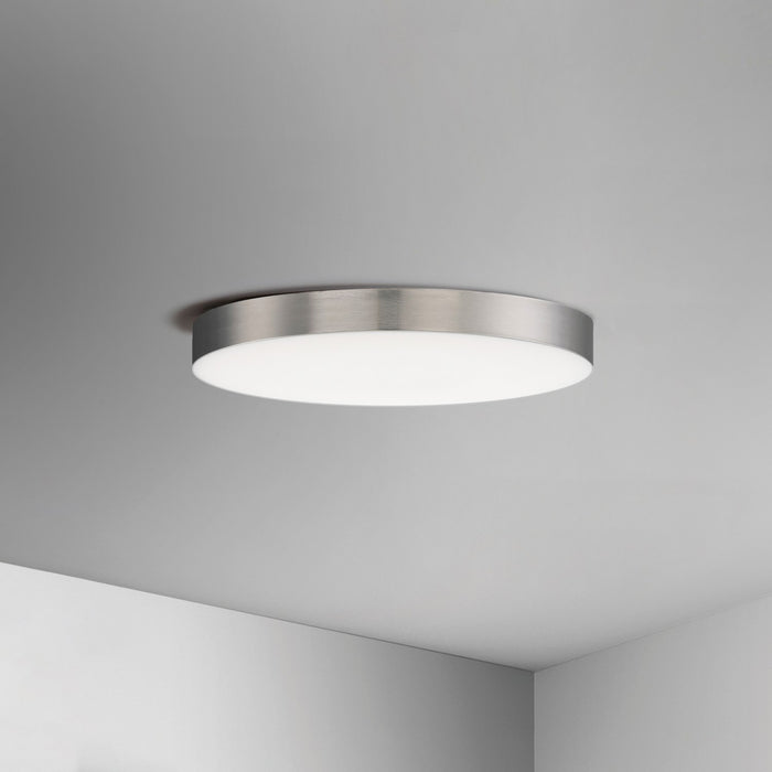 Maxim 57662WTSN LED Flush Mount, Satin Nickel