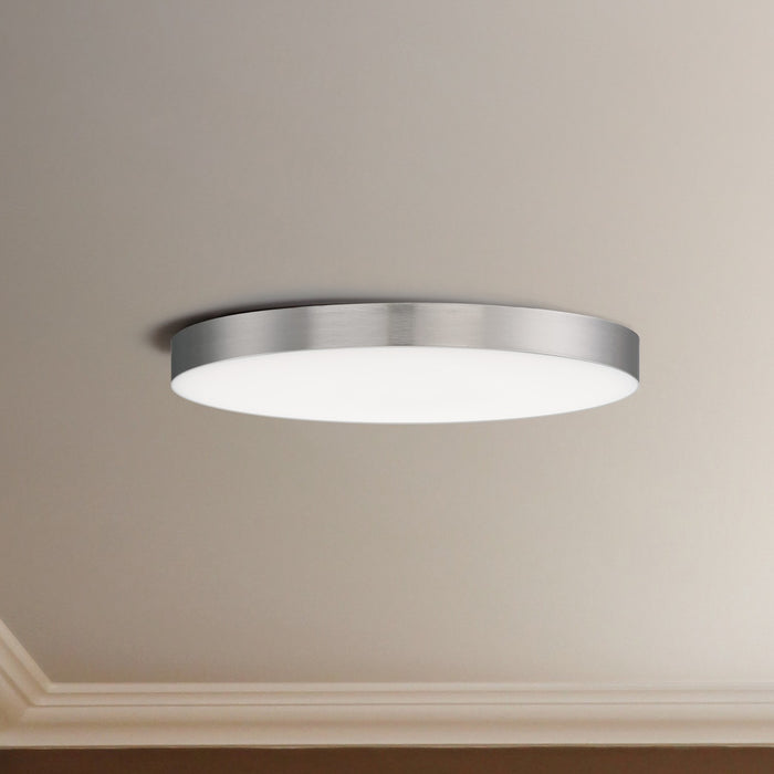 Maxim 57663WTSN LED Flush Mount, Satin Nickel