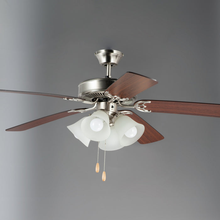 Maxim 89907FTSNWP 52" Ceiling Fan, Satin Nickel / Walnut / Pecan