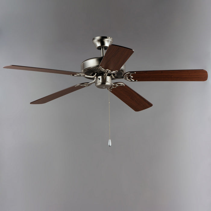 Maxim 89907FTSNWP 52" Ceiling Fan, Satin Nickel / Walnut / Pecan