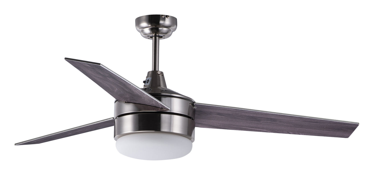 Maxim 89909FTSNBK 52" Ceiling Fan, Satin Nickel / Black